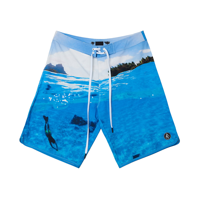 Blue Ocean Print Casual Shorts - Buy high waisted sport shorts, jockey ...